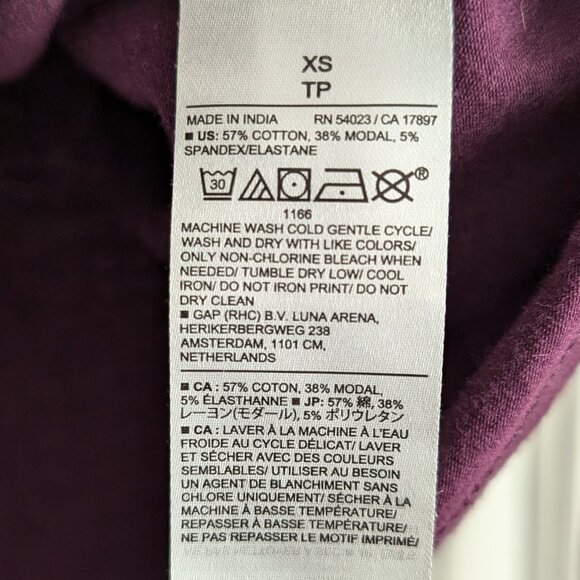 Banana Republic Timeless Turtleneck, Pinot Noir Purple, XS - Picture 5 of 5